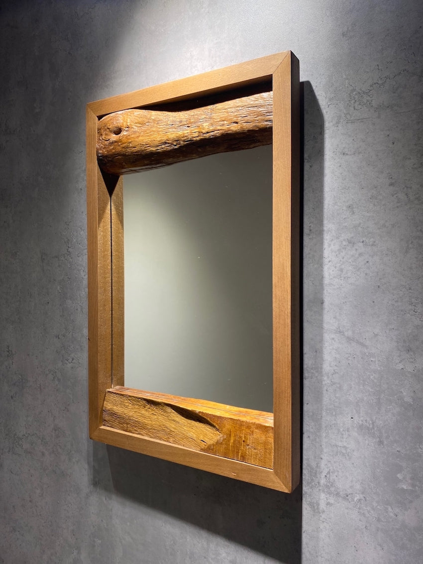 Wall Mirror With Wooden Frame