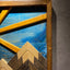 Modern Abstract Art Home Decor, 3D Wall Sculpture, Geometric Wood Wall Art rustic live edg