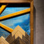 Modern Abstract Art Home Decor, 3D Wall Sculpture, Geometric Wood Wall Art rustic live edg