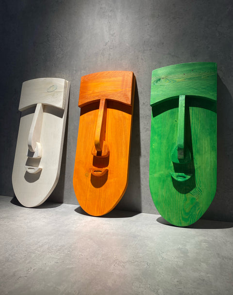 Wooden Masks Set